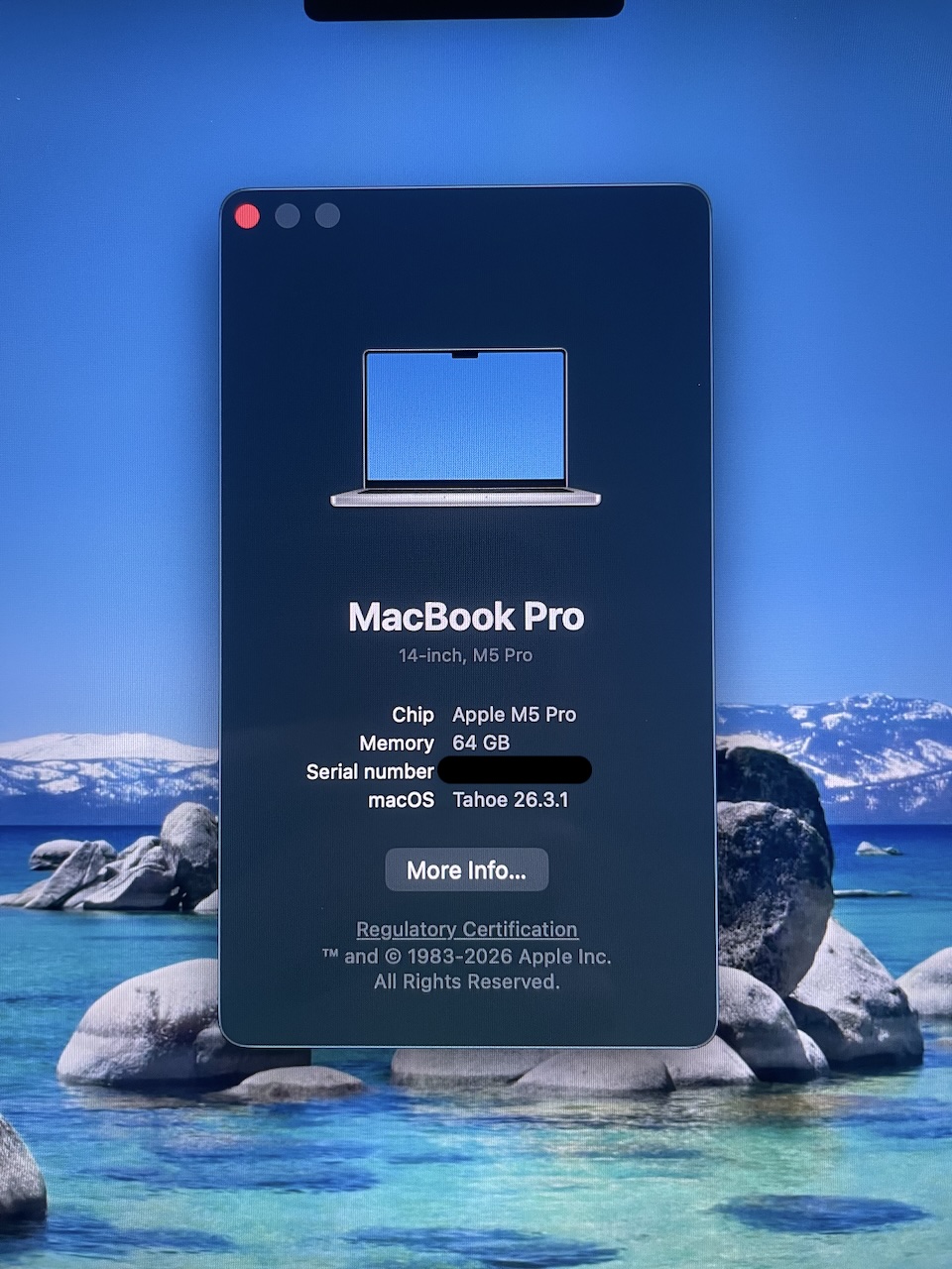 MacBook Pro M5 Pro - Spec